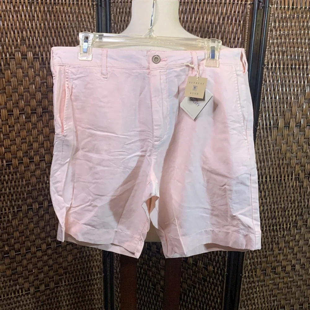 NWT Faherty Malibu Short in Summer Pink Linen & Cotton Blend Shorts Size 30